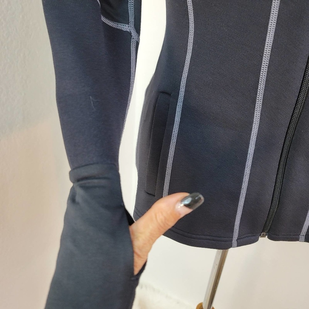 ZAGGORA BURN MORE CALORIES W HOT BODY WATERPROOF BLACK TRACK JACKET W HOOD SZ: M - Picture 14 of 16